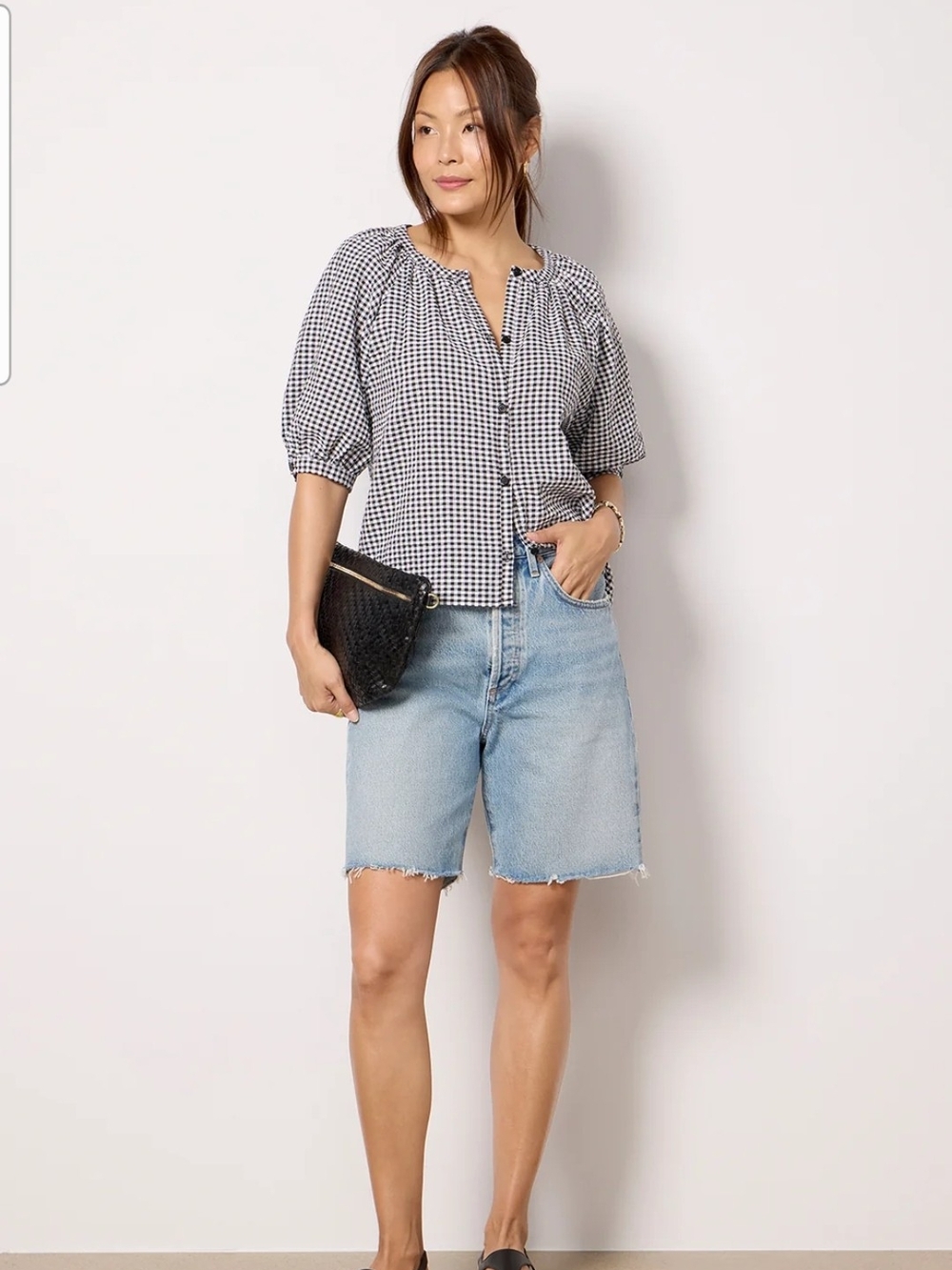 Agolde 90s Shorts Jeans Denim Cutoffs Blue Women's 32 32W